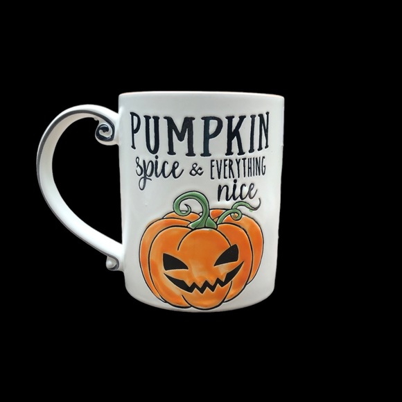 New Pumpkin spice and everything nice jack-o'-lantern mug & plate set - Picture 7 of 9